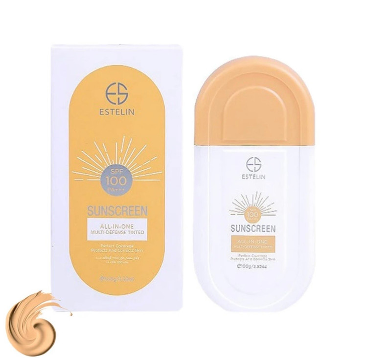 کرم ضد آفتاب رنگی استیلن، SPF 100، مدل All-In-One، مناسب انواع پوست با تنالیته متوسط و حجم 100 میلیلیتر، ضدآب، محافظتکننده در برابر اشعههای UVA و UVB و مرطوبکننده، PA+++، آبرسانی عمیق و طولانیمدت پوست، با ماندگاری 2 ساعته