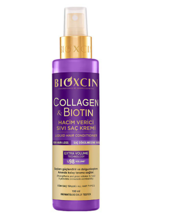 اسپری دوفاز کلاژن و بیوتین بیوکسین Bioxcin با خاصیت حجم دهی مو و ضد ریزش حجم 150 میل